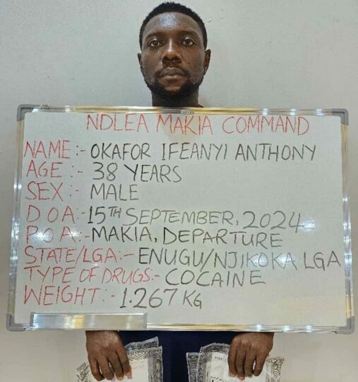 NDLEA arrests 38-year-old drug trafficking suspect