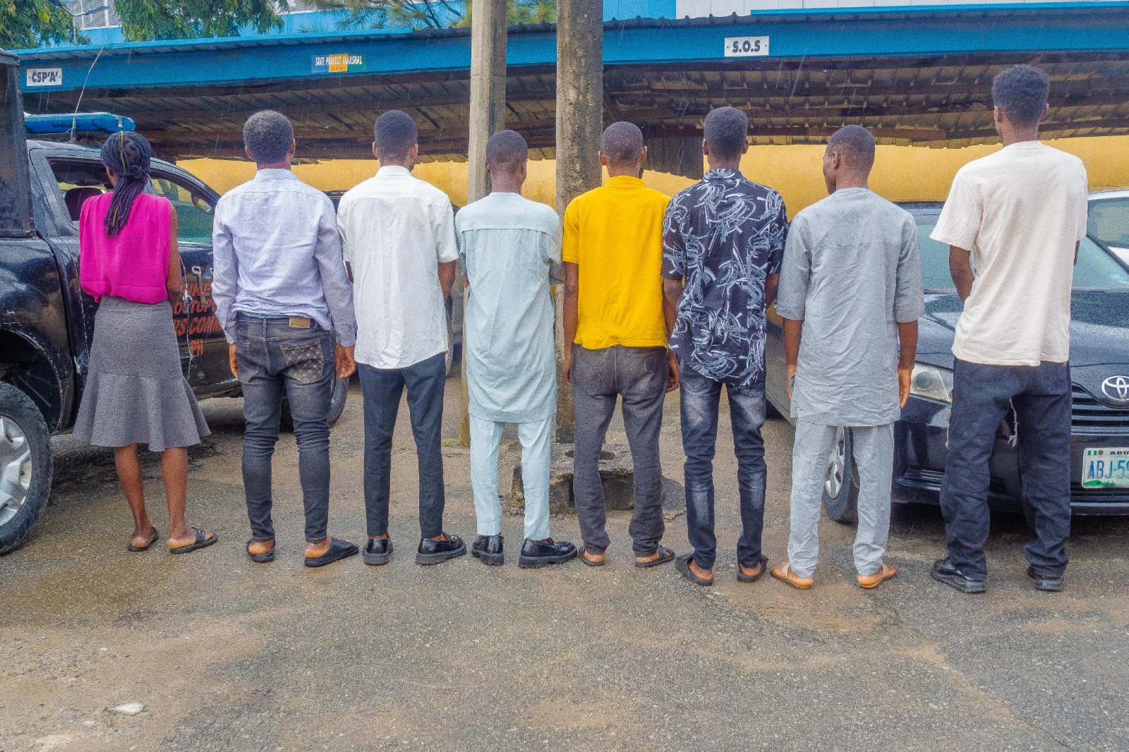 Police bust members of a notorious job scam syndicate, rescue 15 of their victims in Igwuruta, a suburb of Port Harcourt, Rivers State