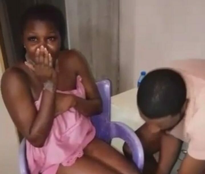 30-year-old man, Joseph Efe explains why he tied up a half naked lady believed to be a sex worker with cello tape at Top View hotel, Abuja