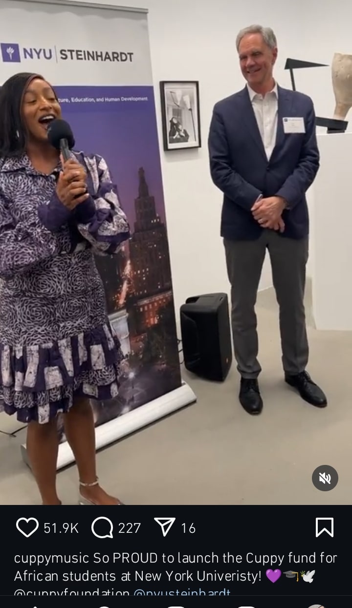 DJ Cuppy launches ‘Cuppy fund’ to support African Students