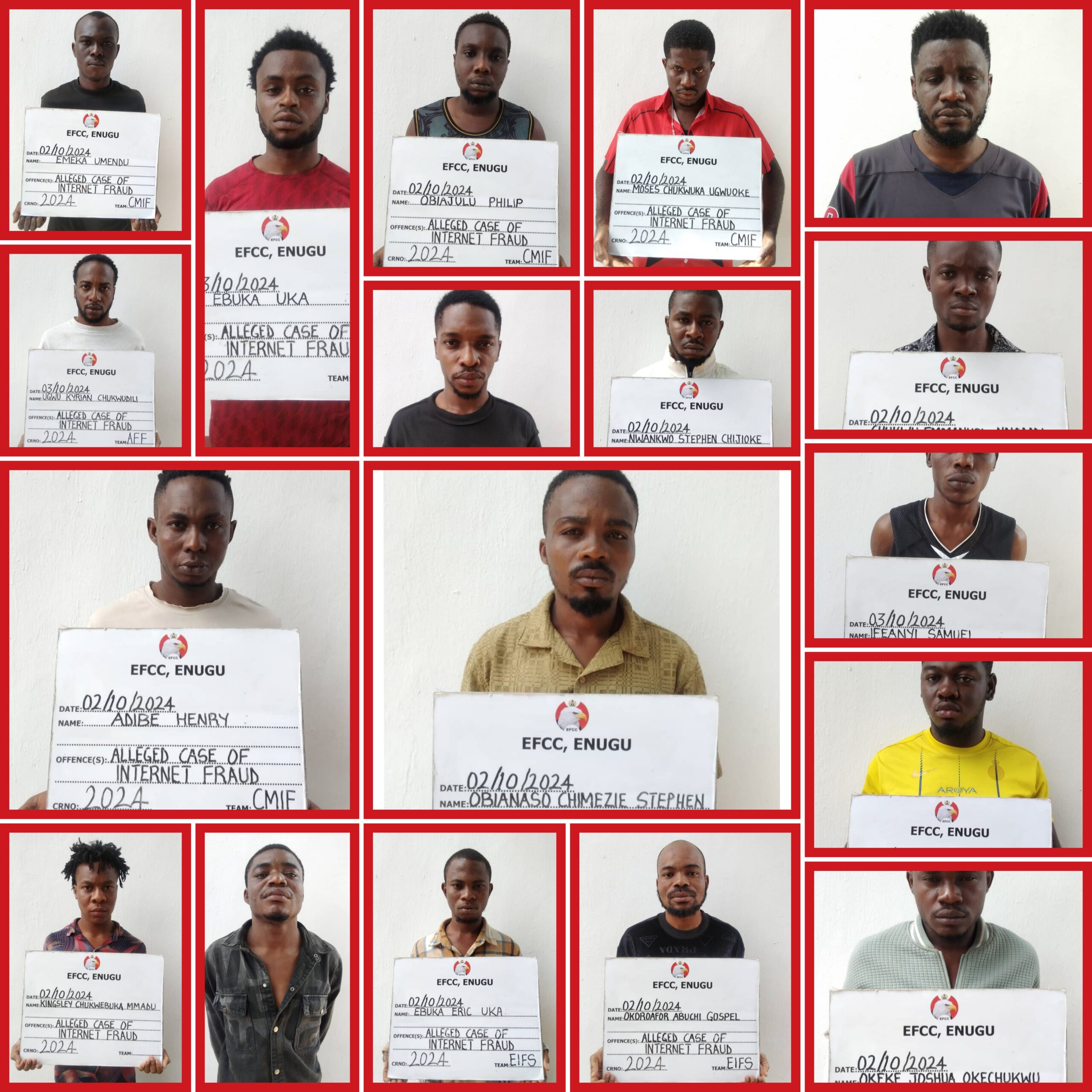 Court jails 43 suspects arrested for internet fraud in Awka and Abakaliki after they pleaded guilty to involvement in the crime.
