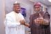Minister of Solid Minerals Development, Dr. Dele Alake (Right) and Zamfara State Governor, Dauda Lawal,