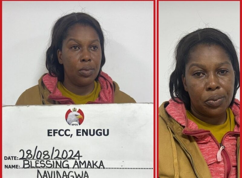 EFCC docks Blessing Amaka David-Agwa for falsely presenting herself as a fertility nurse to dupe 45 women of over N28m in Enugu