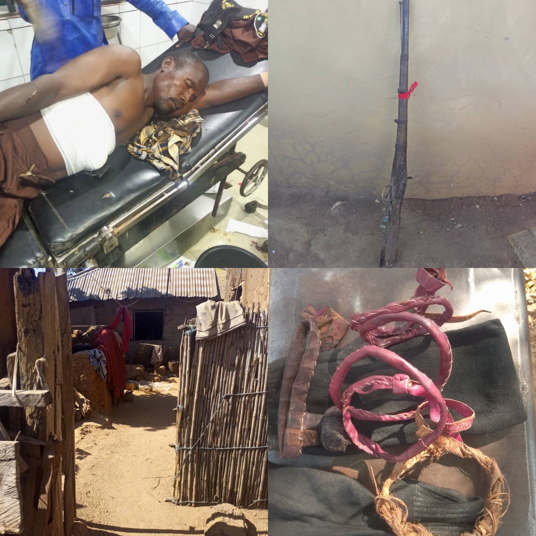 Police to prosecute Ismal Usman, a herbalist in FCT who inflicted gunshot injuries on himself while testing bullet proof charms he prepared