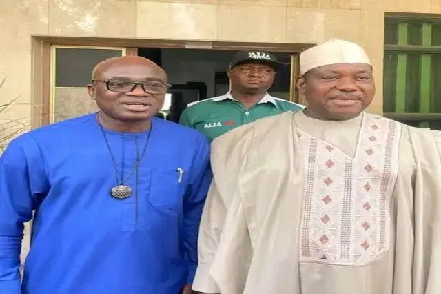 Benue governor Hyacinth Alia puts politics aside to celebrate one of his predecessors and the incumbent SGF, George Akume, at 71