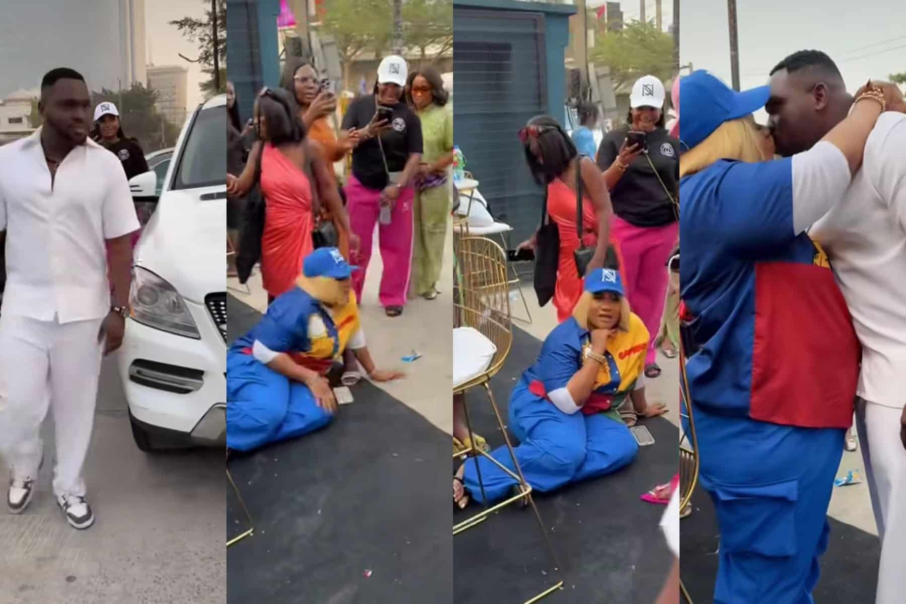 Nkechi Blessing moved to tears as boyfriend surprises her