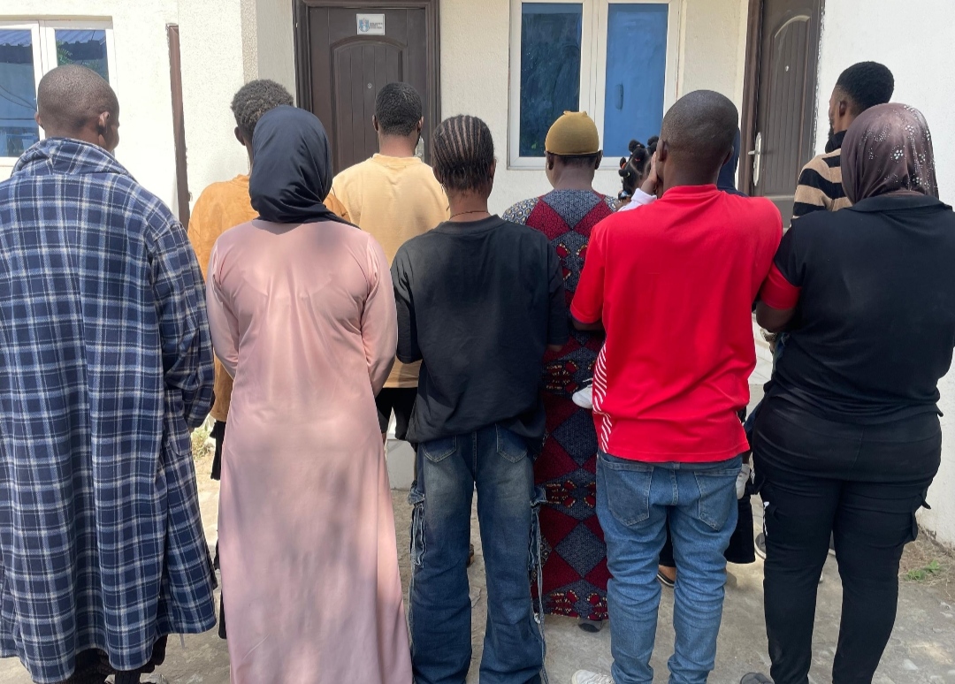 Ten young men from different states of Nigeria on the way to Libya have been rescued by the police from a house in Kano.