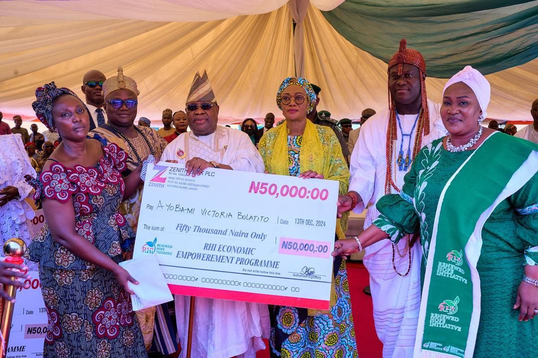 Nigeria's First Lady, Sen. Oluremi Tinubu, inaugurates ‘Alternative High School for Girls constructed by the RHI in Osogbo, Osun State.