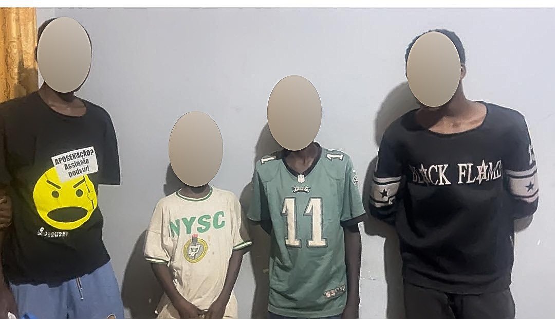 Four minors have been taken into custody by the police after they were caught stealing iron rods from an uncompleted building in the FCT.