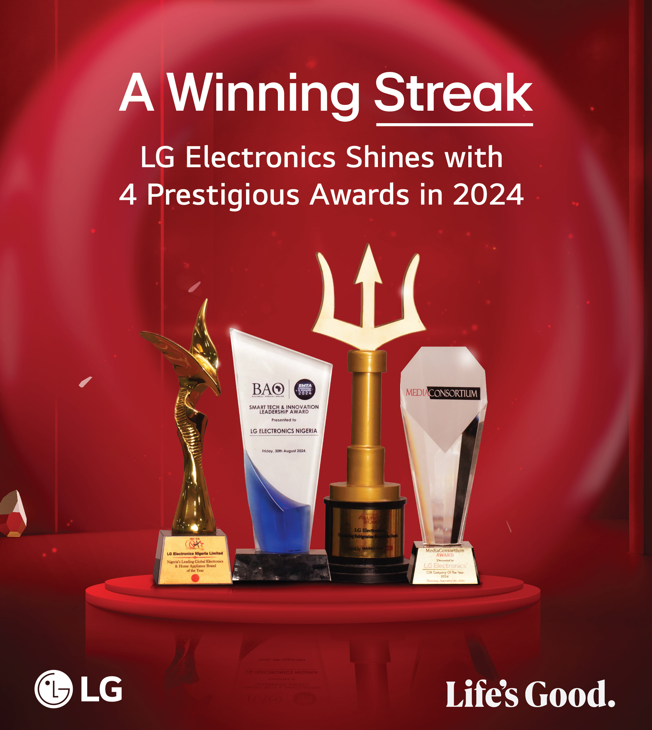 LG Electronics Nigeria achieves significant milestones, receiving accolades from prestigious organizations and publications in 2024