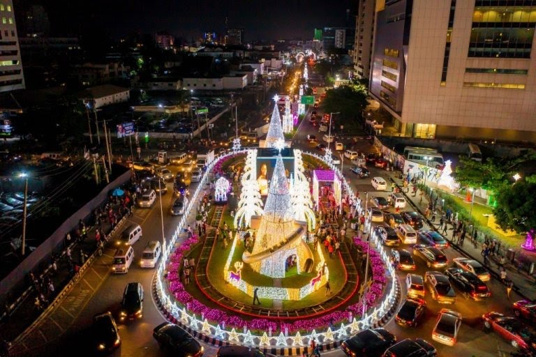 Lagos government adds fun, ecstasy and unforgettable memories to Christmas celebrations beautiful decorations that dot the city.