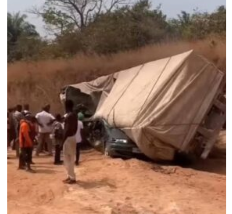 FRSC confirms eight dead, two injured in an accident involving a loaded trailer and Sharon Volkswagen vehicle in Abia State.