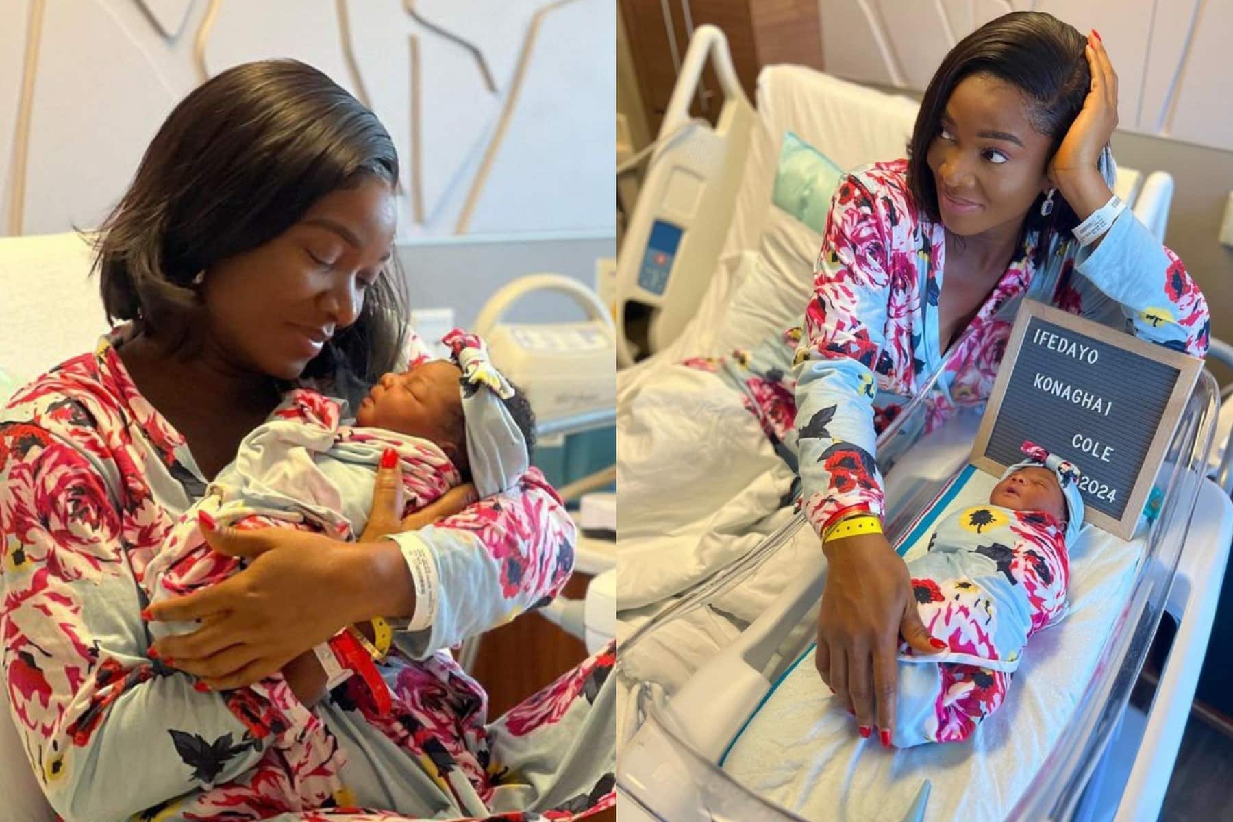 Wofai Fada, husband Taiwo Cole welcome baby girl