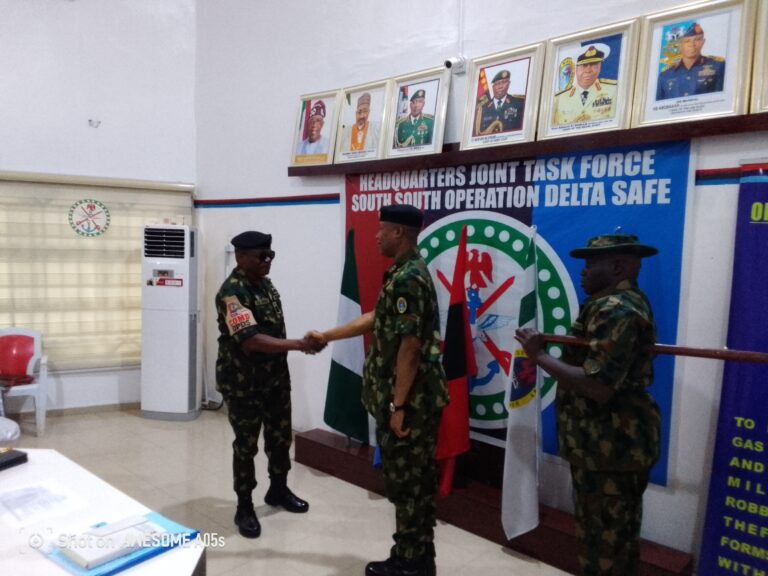 Rear Adm. Noel Madugu, the new Commander of JTF, Operation Delta Safe (OPDS) takes over, targets 2.5m barrels per day oil production