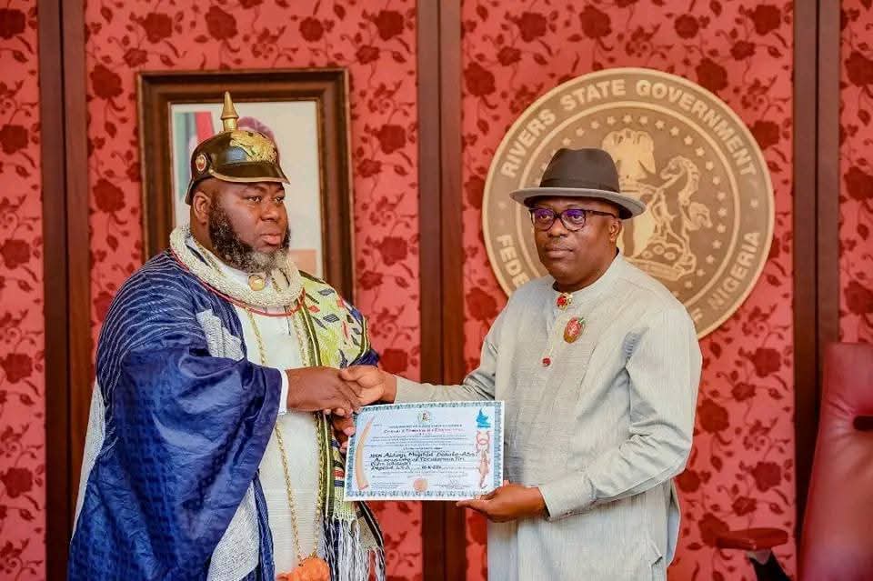 Rivers governor, Siminalayi Fubara gives certificates of recognition as traditional rulers to ex-militant leader, Asari Dokubo, three others