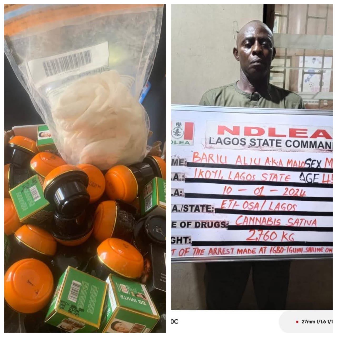 NDLEA uncovers Australia-bound cocaine, arrest chief priest of Igunuko shrine