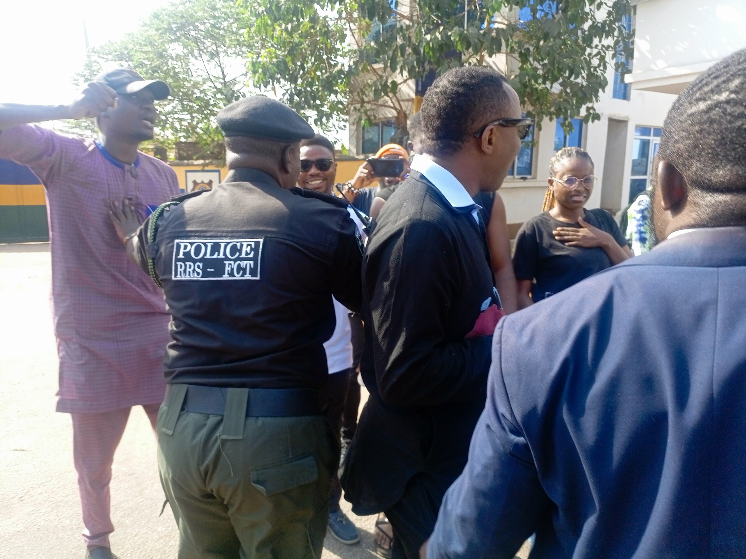 Omoyele Sowore hits police headquarters for questioning