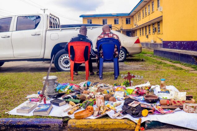 Two-suspected-fake-pastors-arrested-and-fetish-items-recovered-by-officers-of-the-Police-Command-in-Rivers-