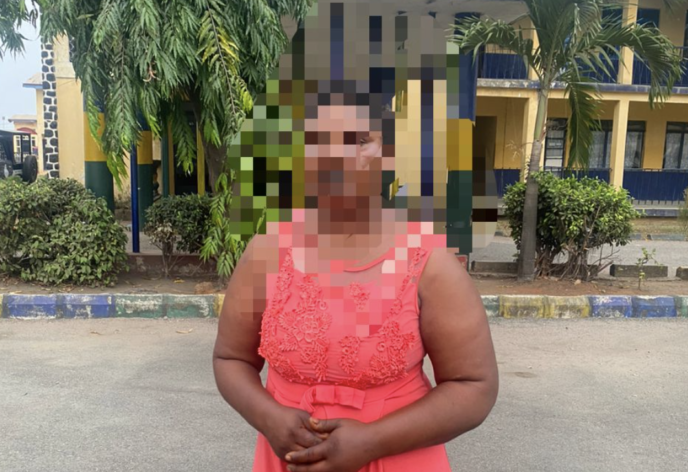 Police nab 48-year old Onyinyechi Emeka allegedly stolen five-year-old boy during stop-and-search operation in the Okigwe area of Imo State.