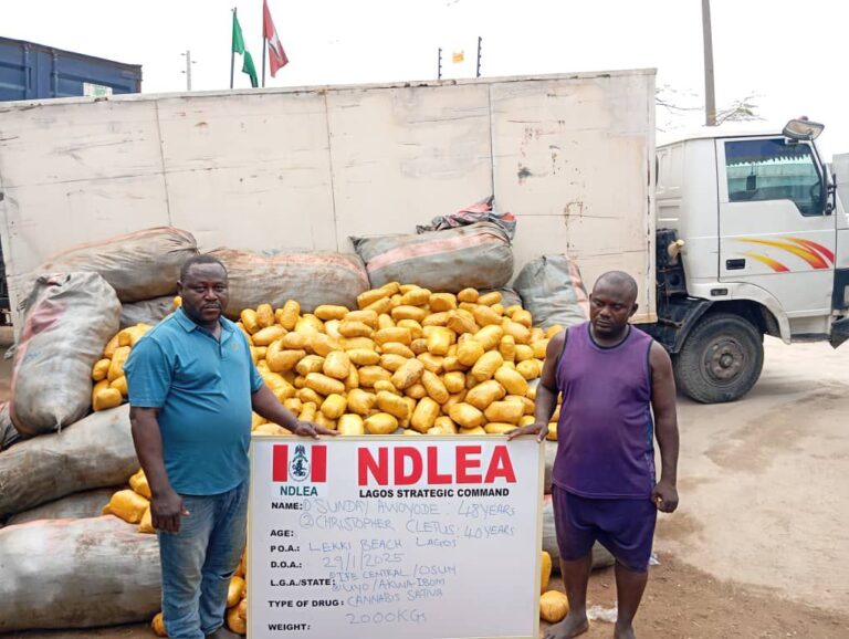 NDLEA intercepts cannabis produced in Ghana at Lagos beach