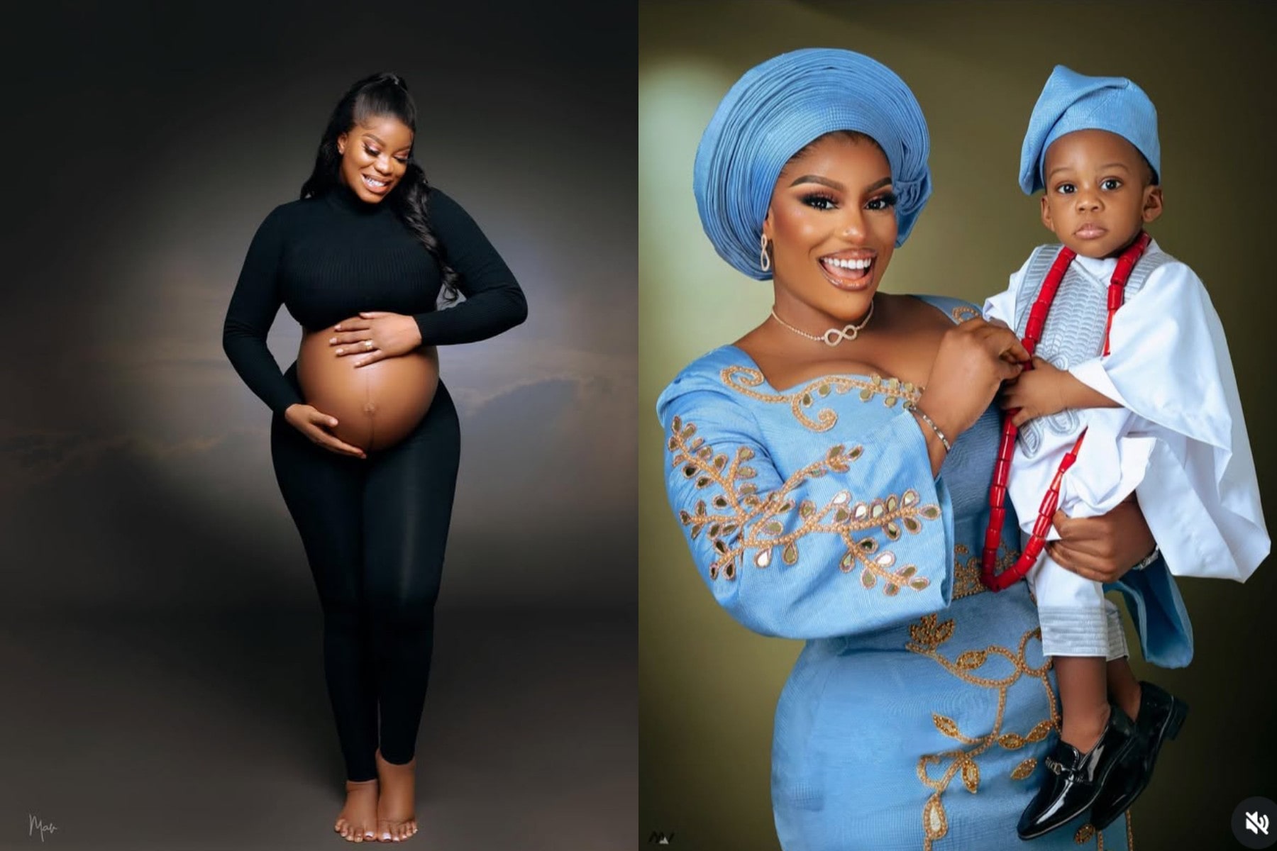 Eriata Ese celebrates Mother’s Day by unveiling her son