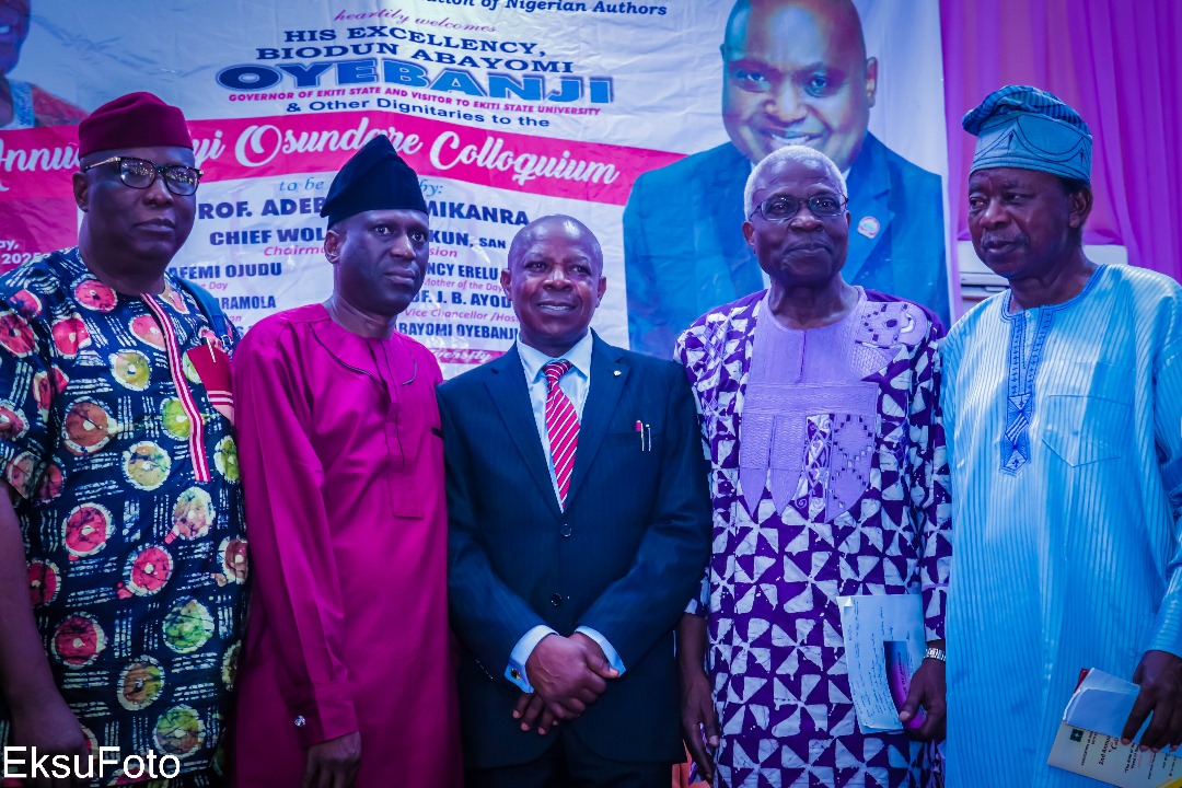 L-R: Senator Babafemi Ojudu, Dr Olugbenga Daramola, Prof. J.B Ayodele, Prof. Niyi Osundare