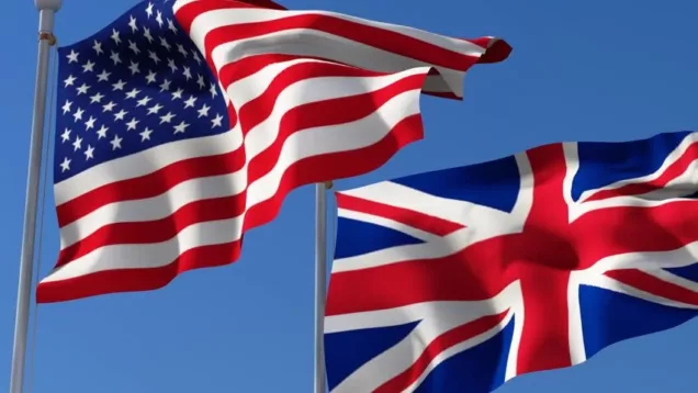 U.S. and U.K’s flags