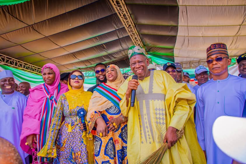 Senate President Godswill Akpabio hails AMAC chairman, Mr Christopher Maikalangu for leading his supporters to dump PDP for APC