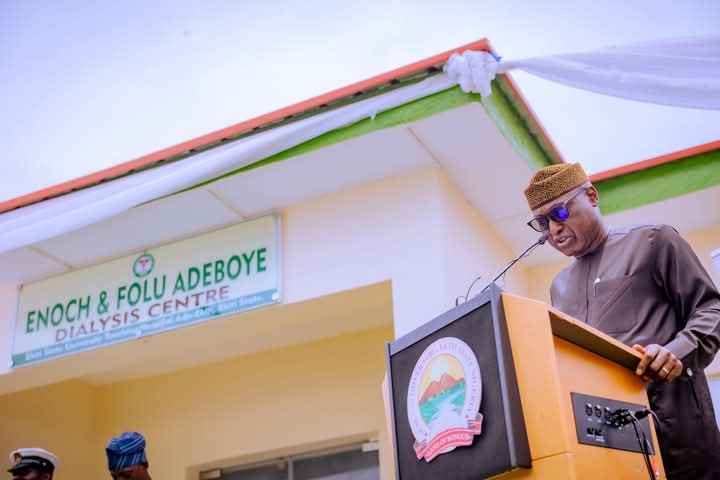 Governor Biodun Oyebanji inaugurates dialysis centre at the Ekiti State University Teaching Hospital equipped by the RCCG.