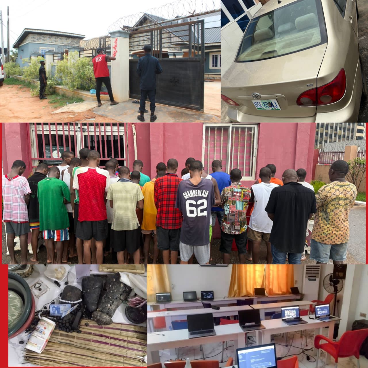 EFCC probes 30 suspected internet fraudsters arrested in a Yahoo training School (a.k.a Hustle Kingdom, HK) in Benin City, Edo State.