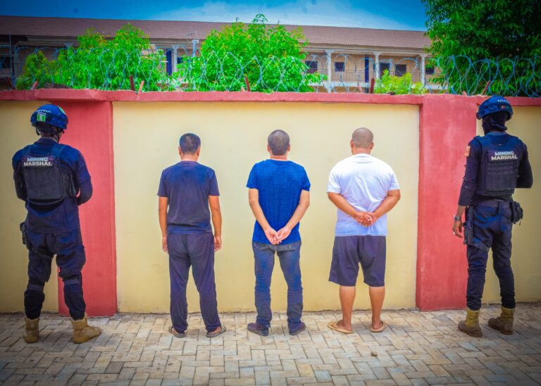 Mining Marshals of the Federal Ministry of Solid Minerals Development shut down illegal mining site, nab three foreigners in Nasarawa State