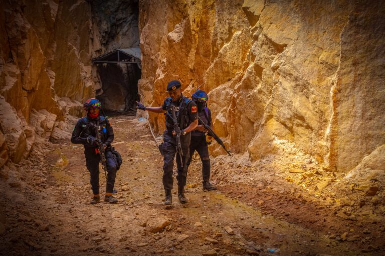 Mining Marshals of the Federal Ministry of Solid Minerals Development shut down  illegal mining site, nab three foreigners in Nasarawa State 