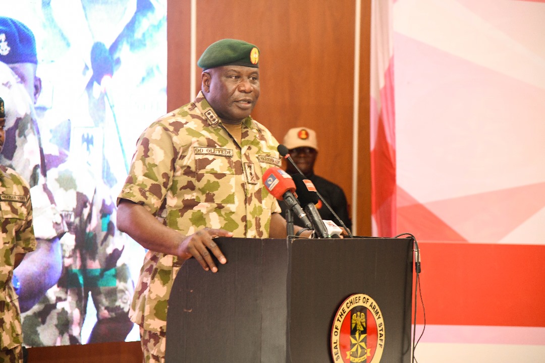 COAS Olufemi Oluyede orders Commanding officers and soldiers to crush, clear terrorists out of Nigeria’s territory without mercy