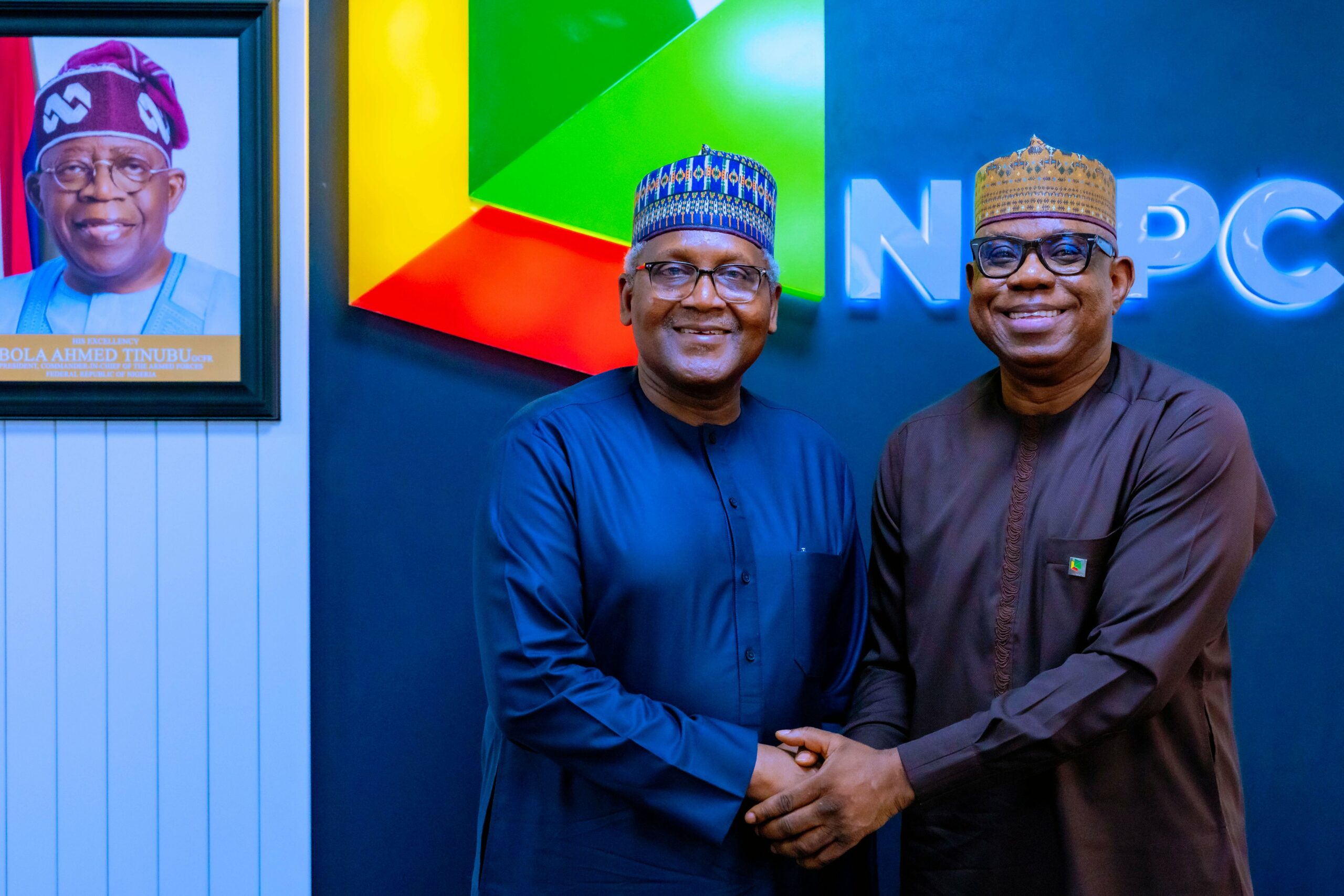 President of Dangote Group, Aliko Dangote, pledges collaboration with Bashir Ojulari led NNPC Ltd. management for energy security in Nigeria.