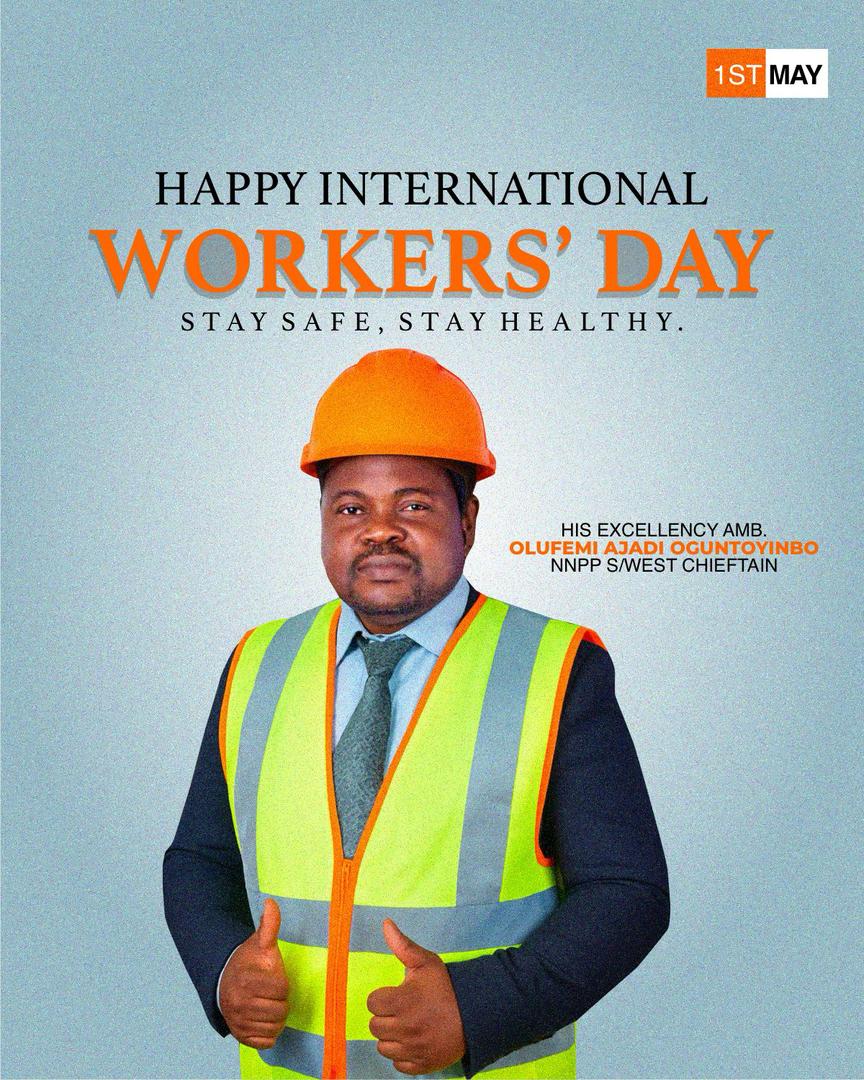 NNPP's chieftain Olufemi Ajadi celebrates Nigerian workers on May Day