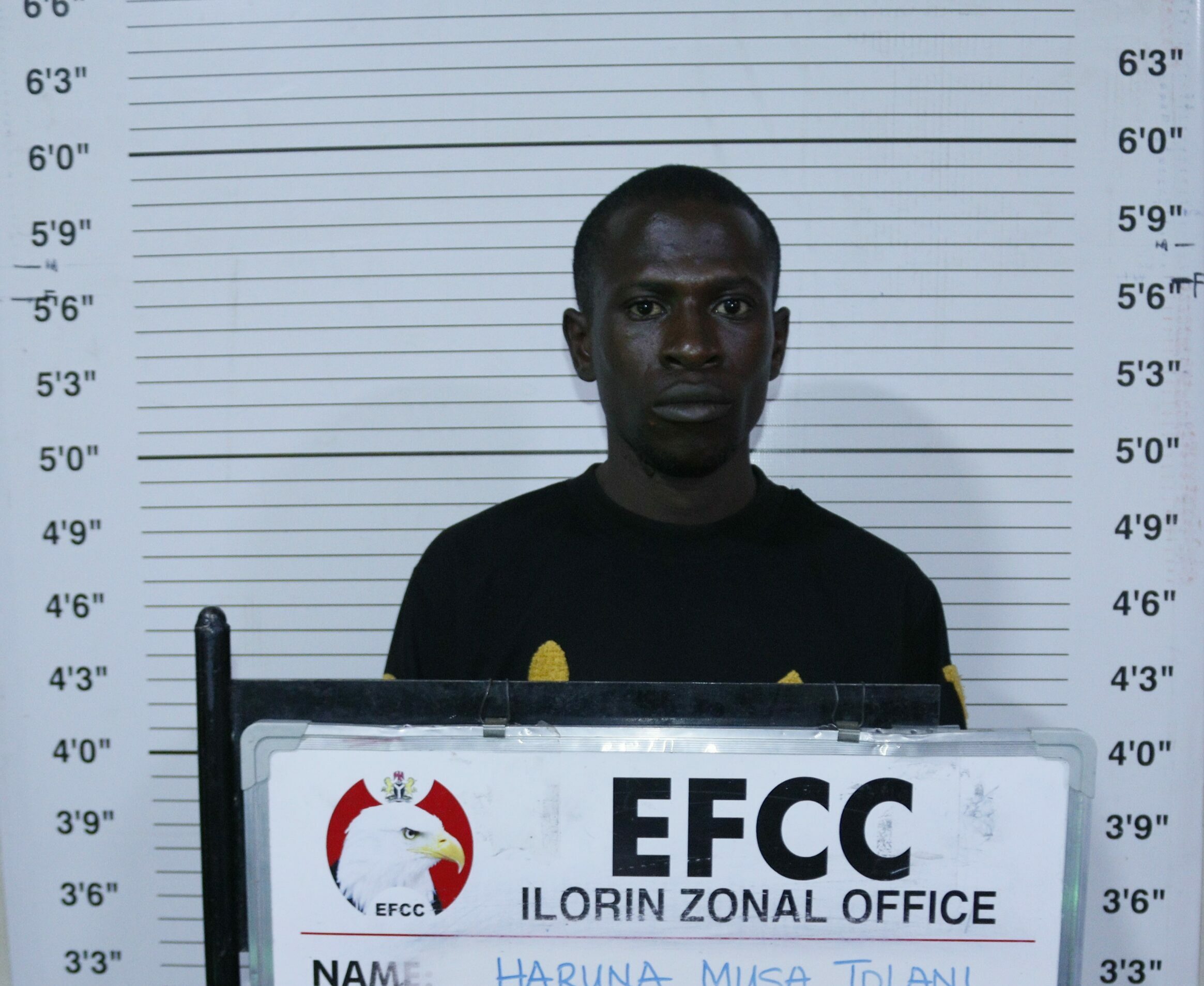 Court jails Ilorin fashion designer, Haruna Musa Tolani for impersonating and defrauding EFCC investigating officer, Callitus Egwuonwu,