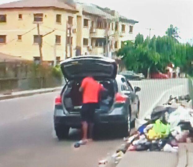 Lagos govt seeks help in locating man caught on tape dumping refuse on the road