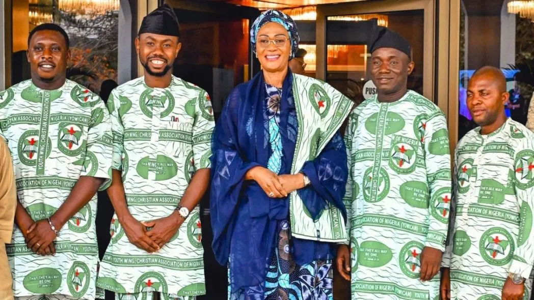 First Lady, Sen. Oluremi Tinubu presents seven new 18-seater CNG buses to the Youth Wing, Christian Association of Nigeria (YOWICAN).