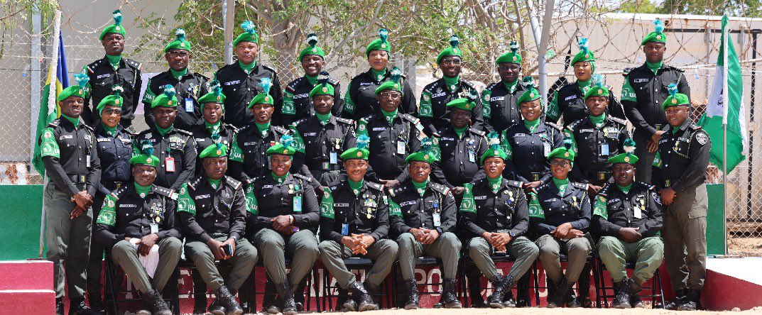 IGP Olukayode Egbetokun commends Nigeria police officers for outstanding performance while serving under the AUSSOM. 