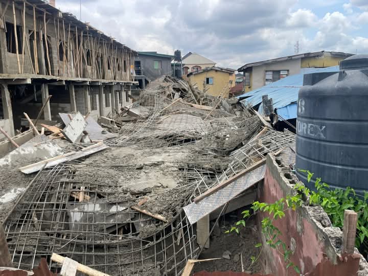 Two-storey building collapses in Lagos