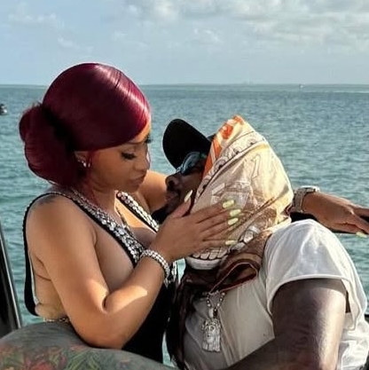 Cardi B with Stefon Diggs
