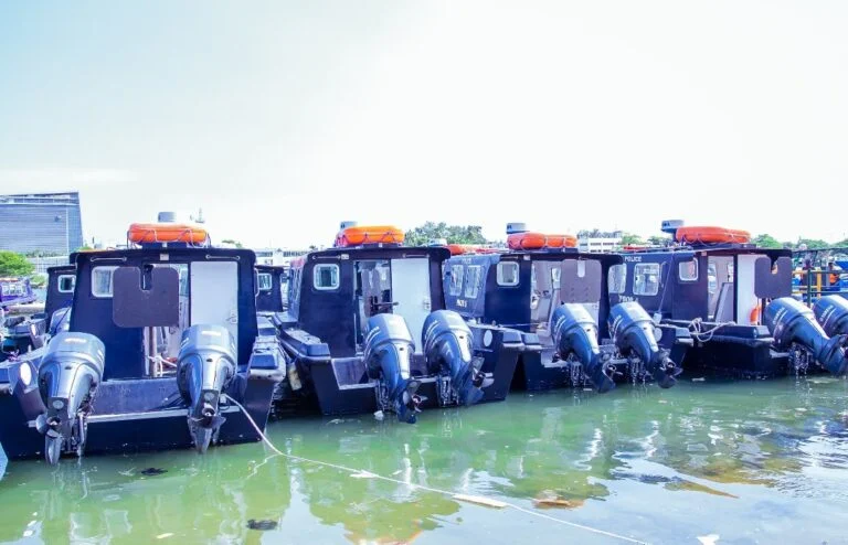 IGP Kayode Egbetokun, inaugurates 31 combat gunboats as a symbol of renewed commitment to maritime safety in the nation’s aquatic territories.