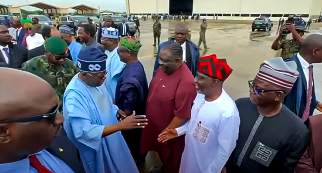 Tinubu arrives in Benue