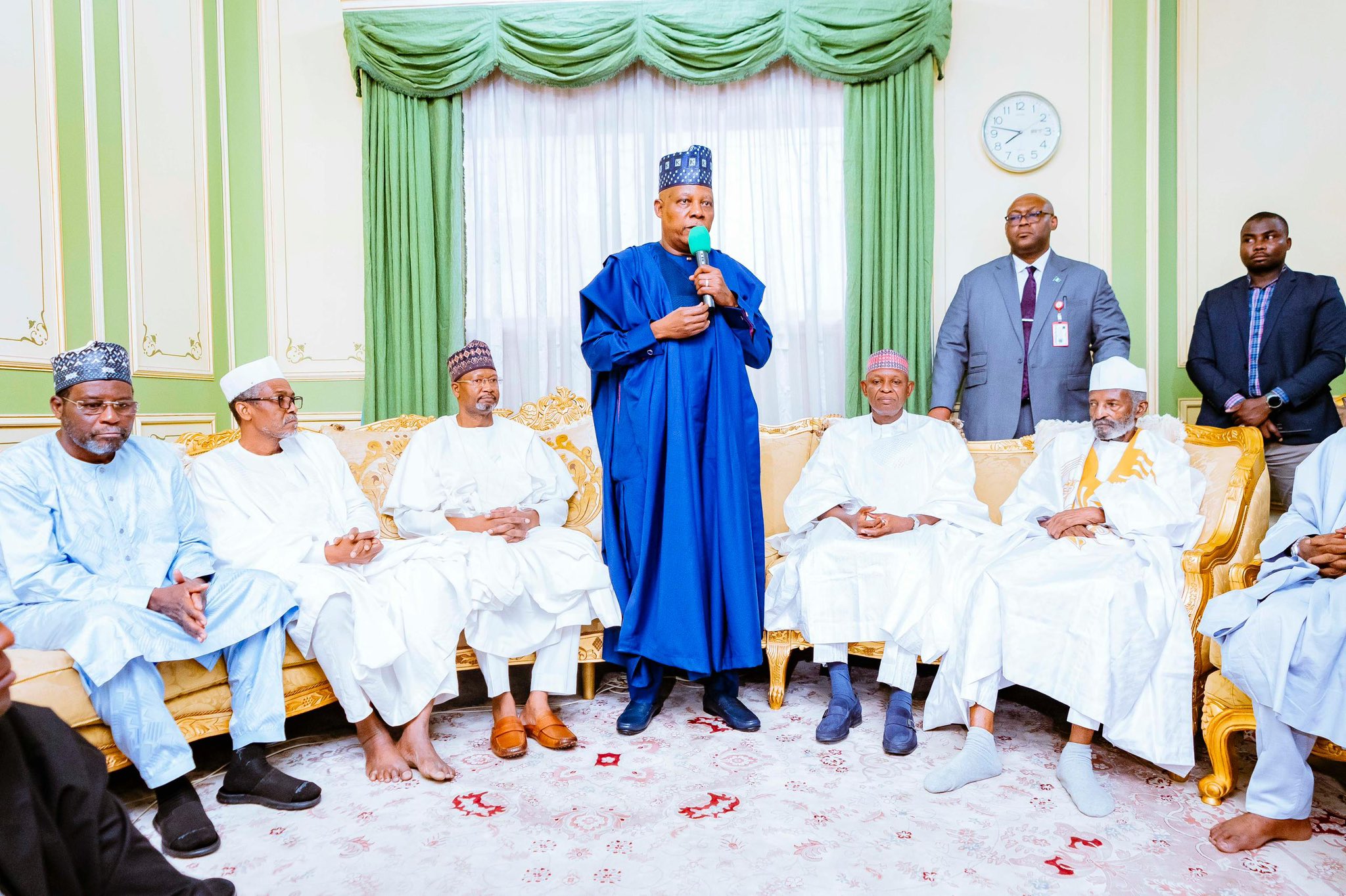 President Bola Tinubu and Katsina governor, Dikko Radda condolence visit to Kano state gov and the family of the Aminu Alhassan Dantata.