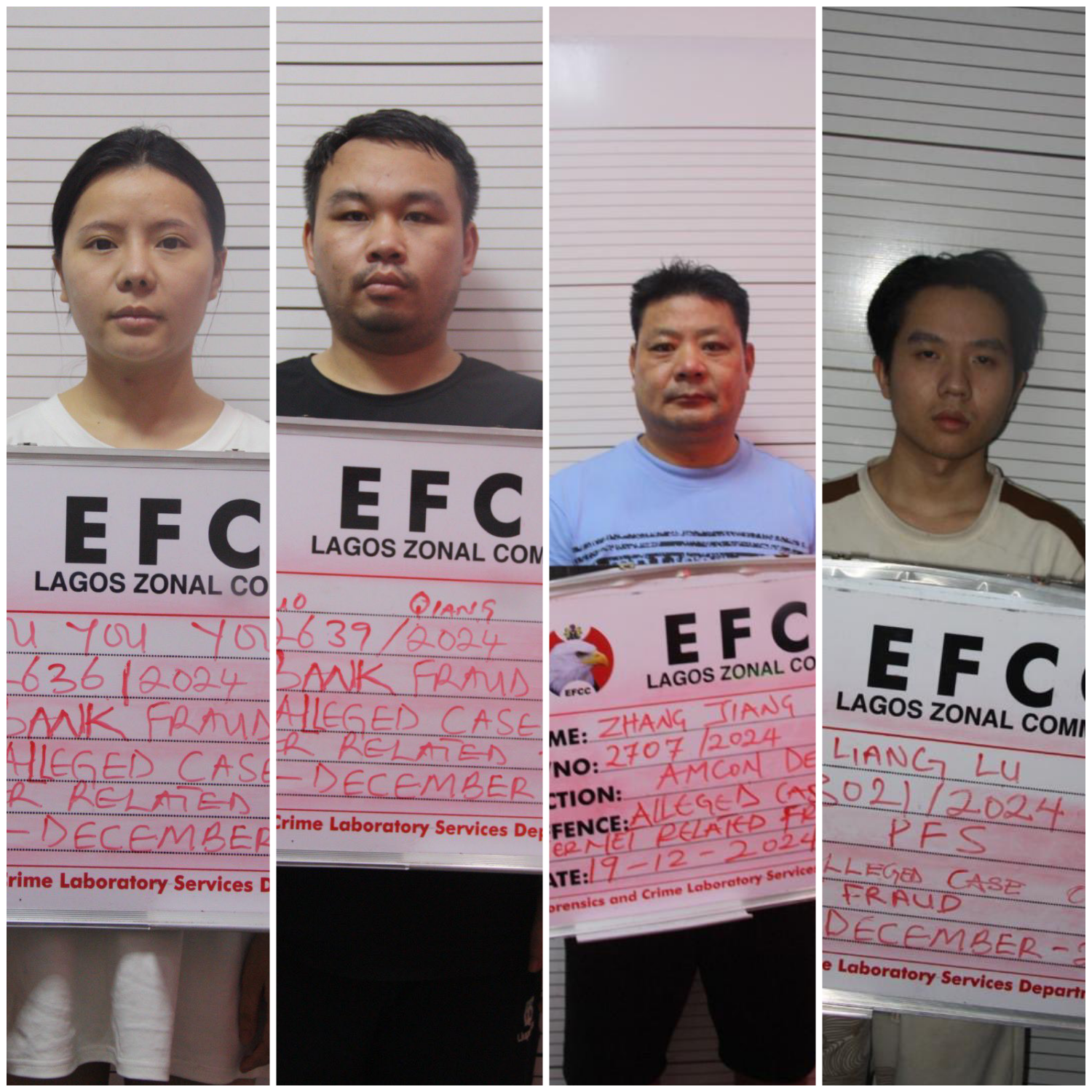 Nigerian court in Lagos jails five Chinese after they pleaded guilty to charges bordering on cyber-terrorism and internet fraud