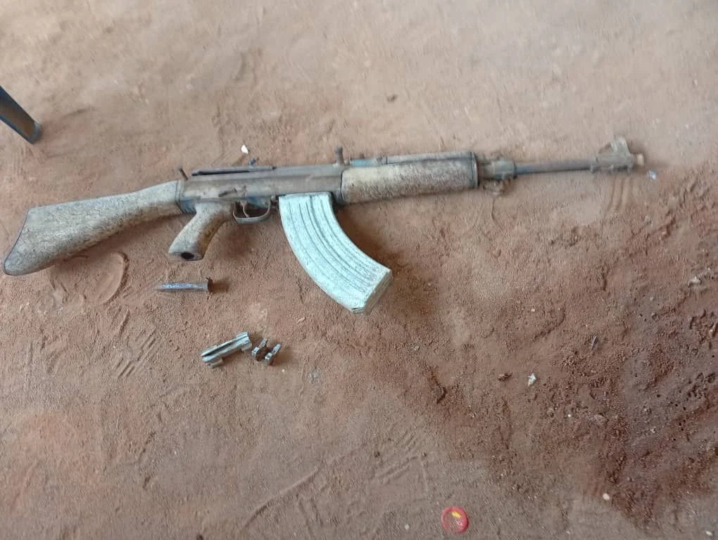 Police launch manhunt for one Samson over an AK-47 rifle recovered from the roof-top of a house at Ihuowele Ngo Village of Anambra state.