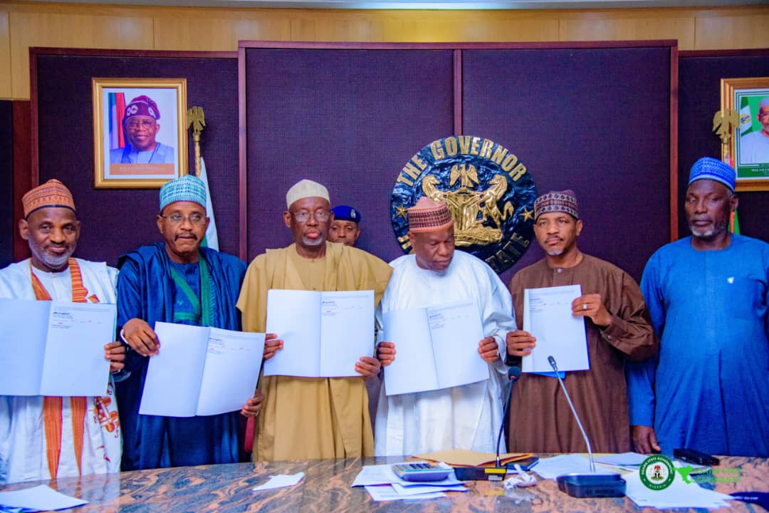 Jigawa governor, Umar Namadi, signs Hisbah Board bill into law, during a formal ceremony at the Council Chambers of Govt House, Dutse.