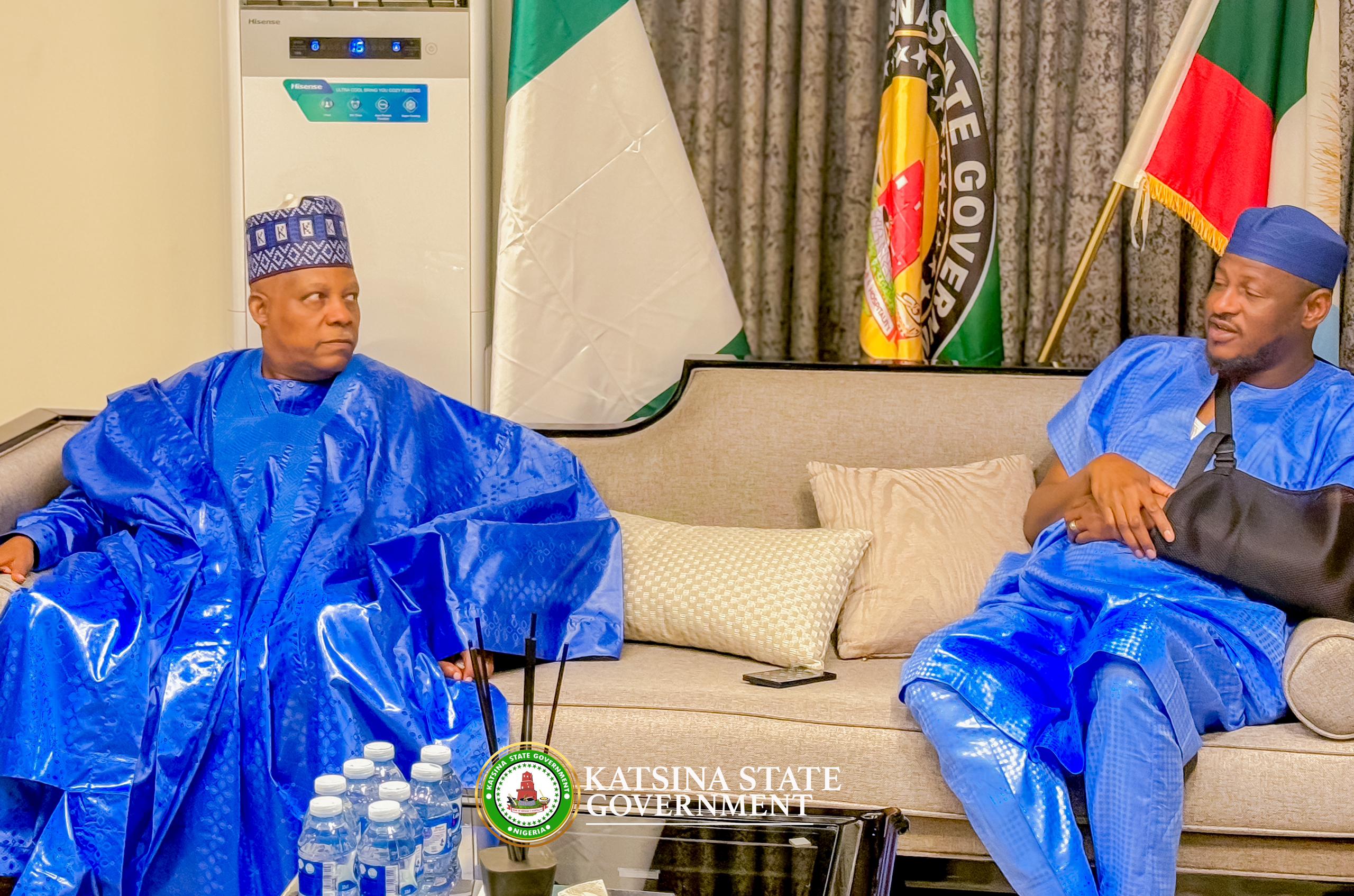 VP Kashim Shettima , APC governors pay sympathy visit to Katsina governor Malam Dikko Umaru Radda over recent accident involving his convoy