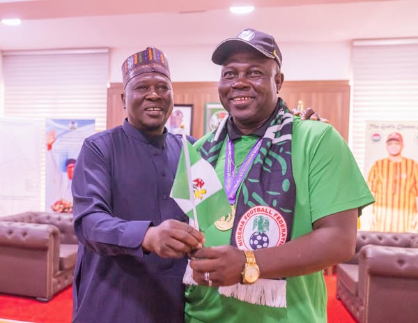 Adamawa govt rewards Super Falcons coach, Justine Madugu with a 3-bedroom bungalow, ₦50m for leading his team to their 10th WAFCON victory 