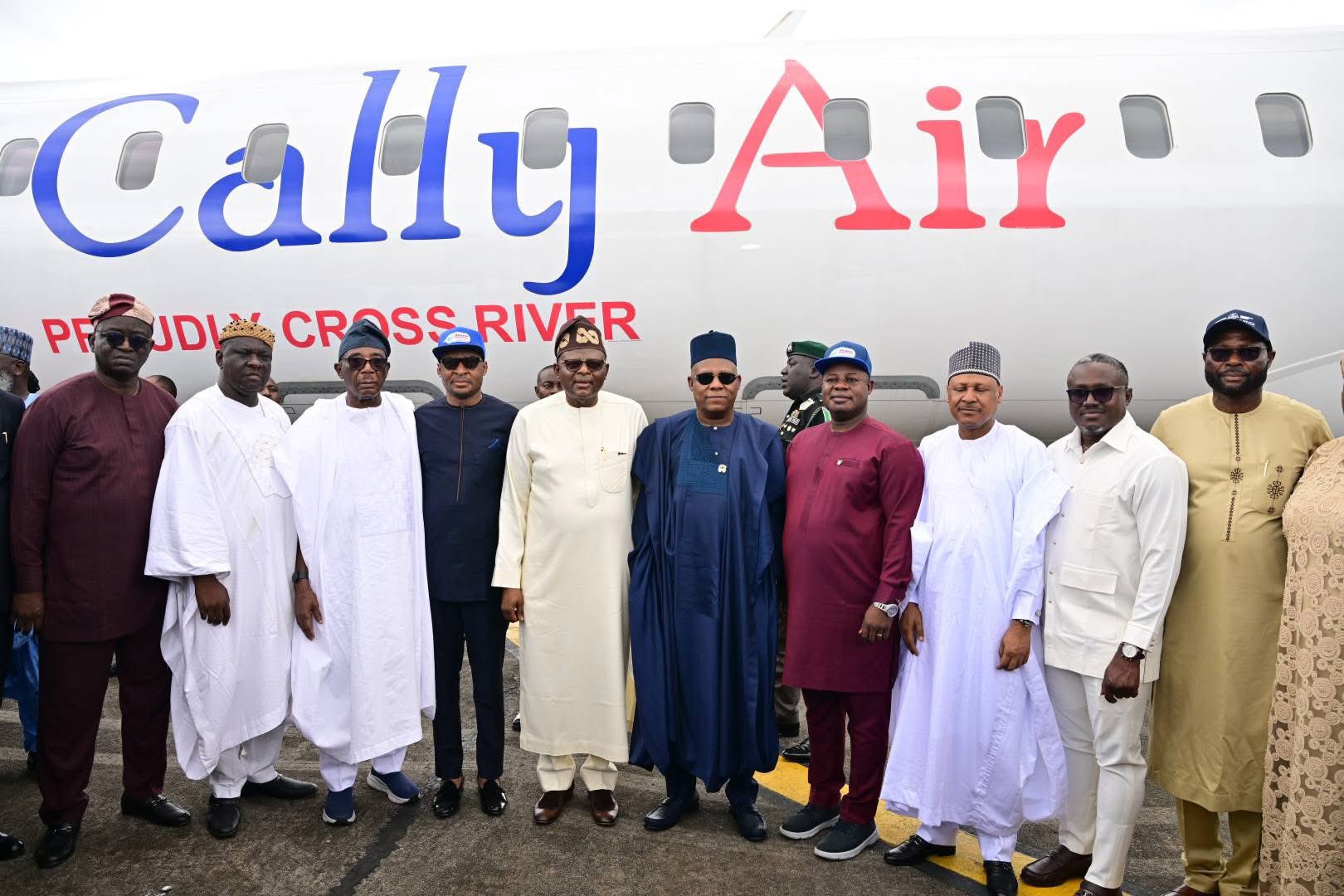 Vice President Kassim Shettima inaugurates the two new aircraft acquired by the Cross River Government for its airline, Cally Air.